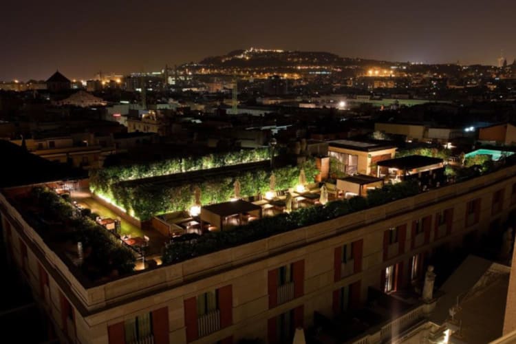 Aerial view of rooftop
